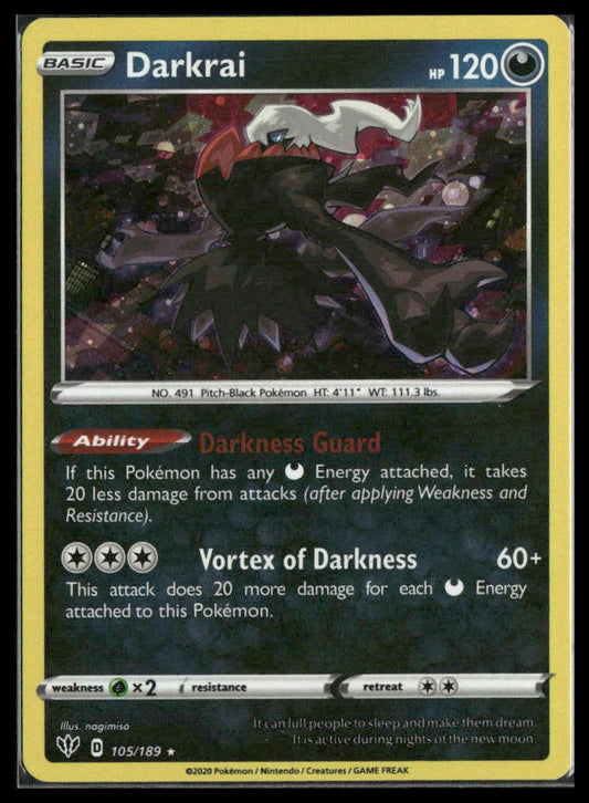 Darkrai #105/189 Cosmos Holo Darkness Ablaze NM