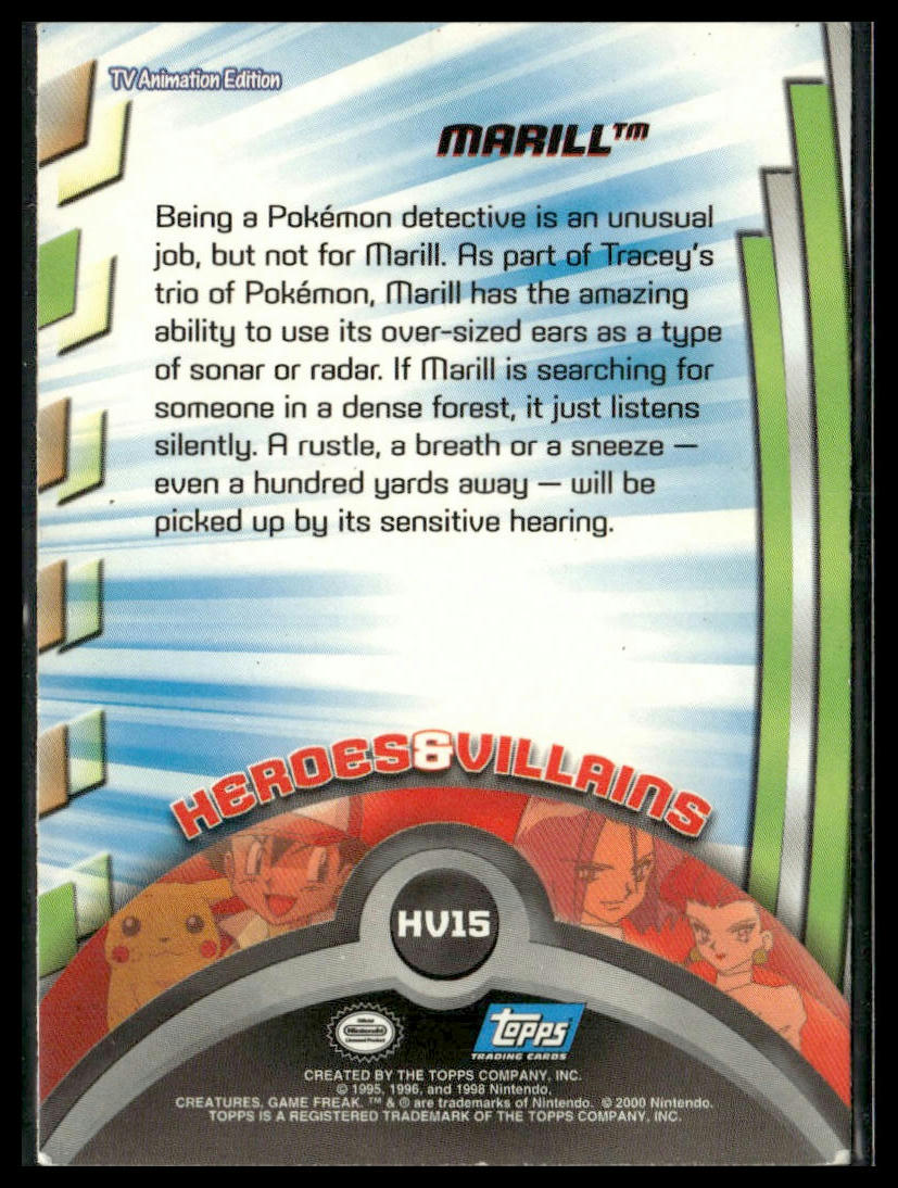 Marill #HV15 Topps TV MP