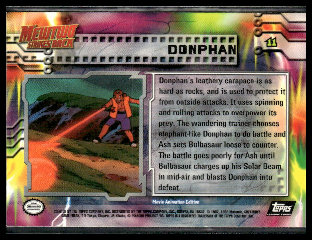 Donphan #11 Topps Mewtwo Strikes Back LP