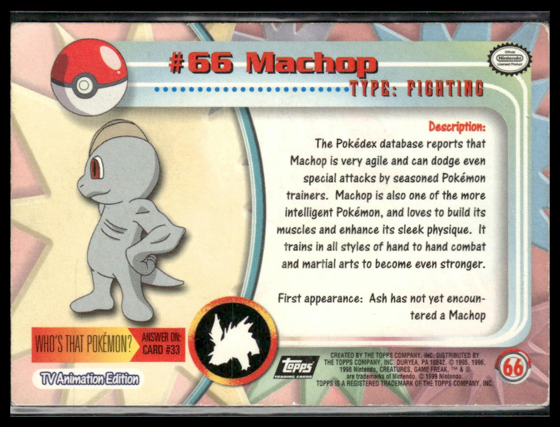 Machop #66 Silver Foil Topps TV LP