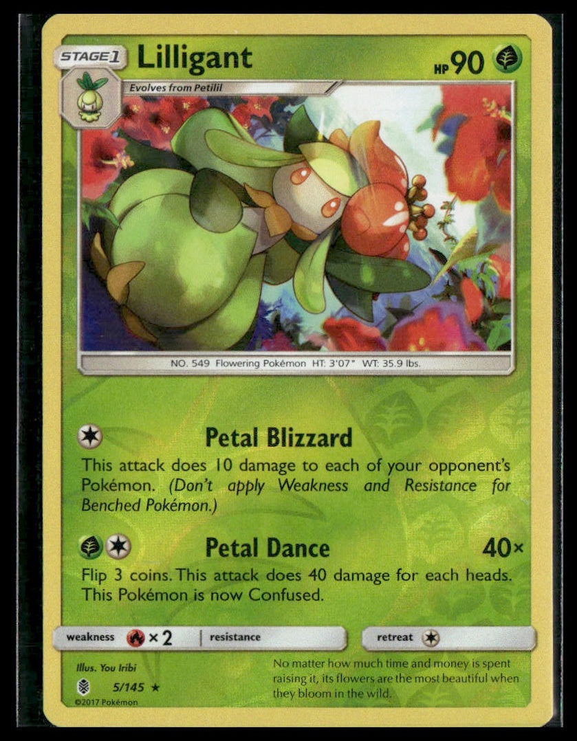Lilligant #5/145 Reverse Holo SM - Guardians Rising LP