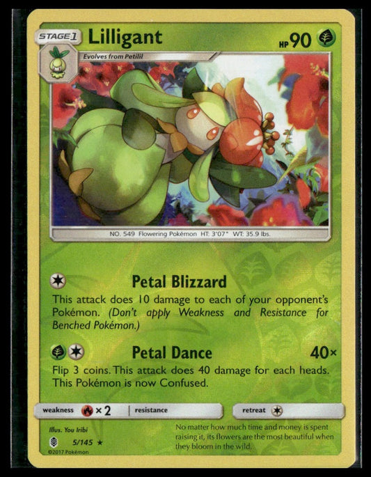 Lilligant #5/145 Reverse Holo SM - Guardians Rising LP