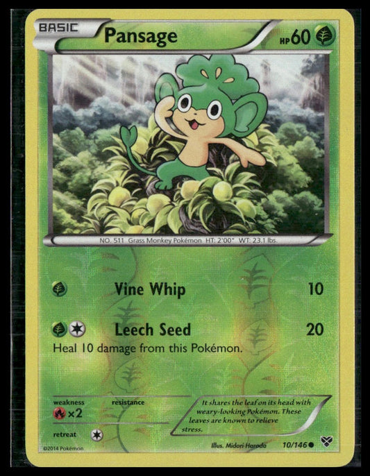 Pansage #10/146 Reverse Holo XY Base Set LP