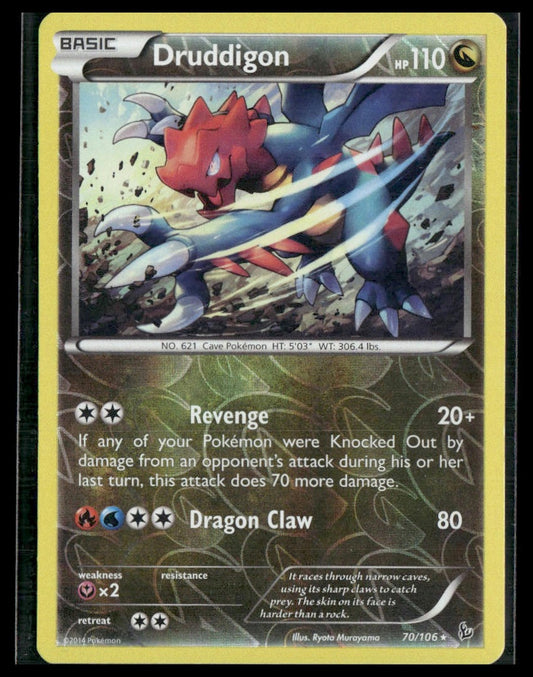 Druddigon #70/106 Reverse Holo XY - Flashfire LP