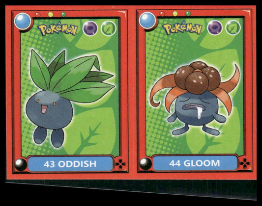 Oddish / Gloom #43-44 Peru 2022 Pokedex Sticker NM