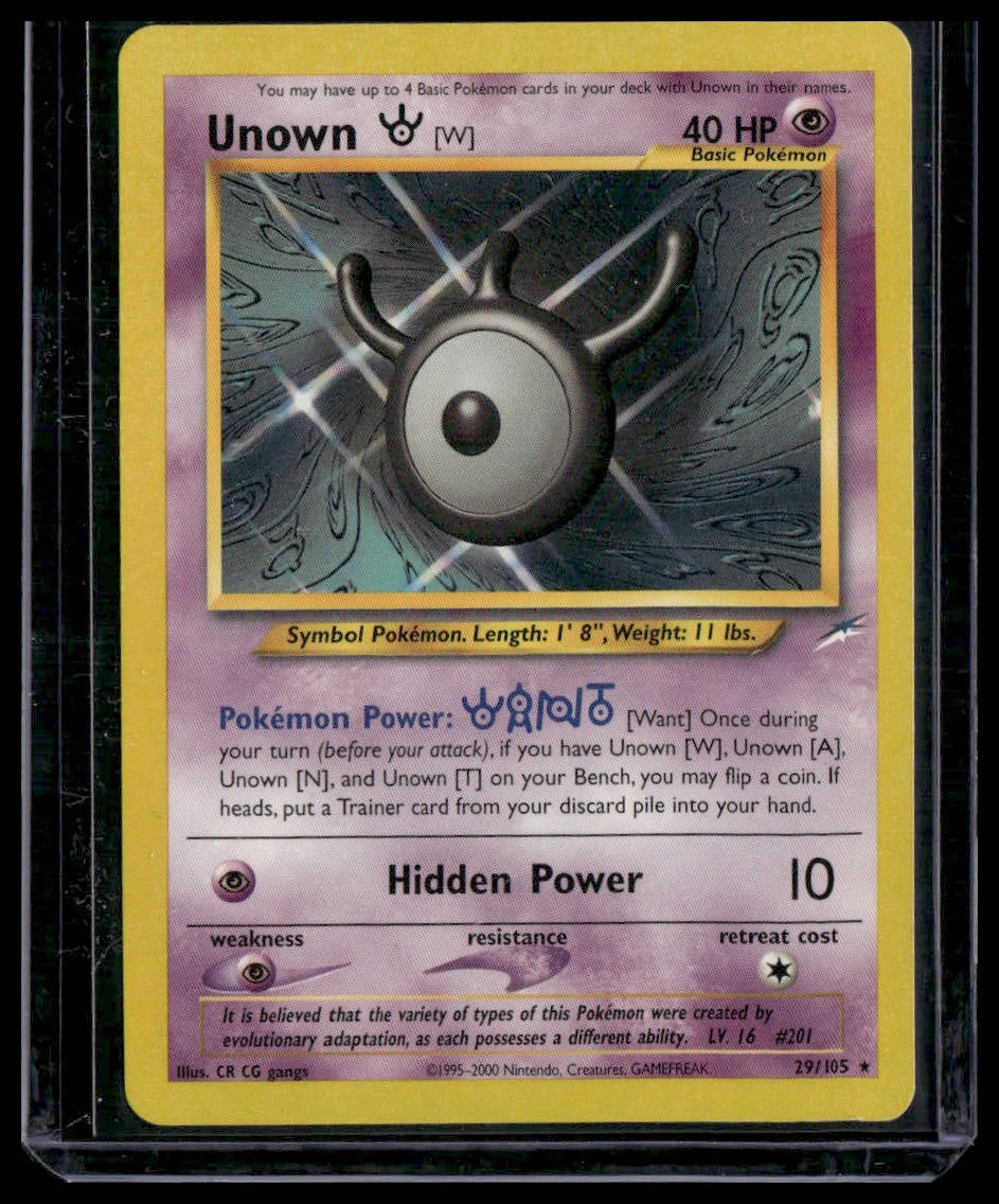 Unown [W] #029/105 Neo Destiny NM