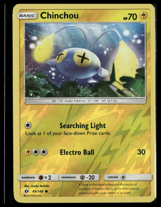 Chinchou #49/149 Reverse Holo SM Base Set VLP