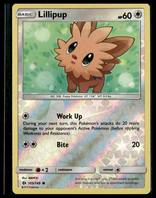 Lillipup #103/149 Reverse Holo SM Base Set LP