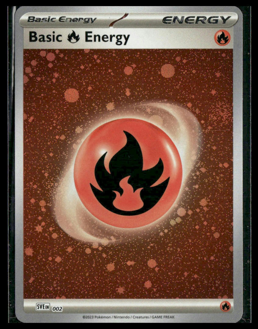 Basic Fire Energy #002 Cosmos Holo Scarlet & Violet Base Set NM