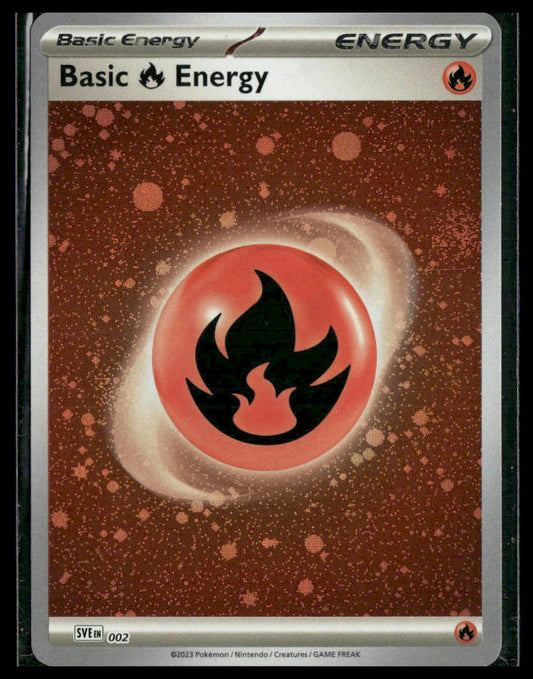 Basic Fire Energy #002 Cosmos Holo Scarlet & Violet Base Set NM