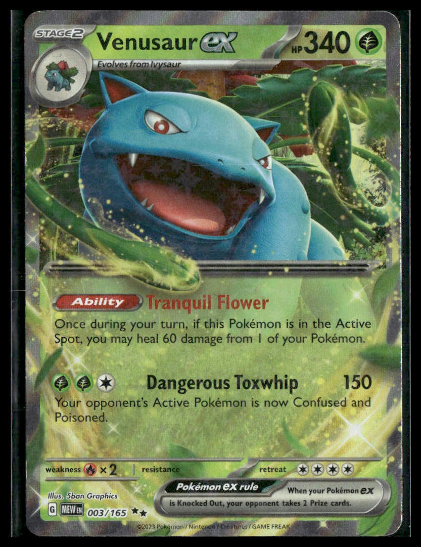 Venusaur ex #003/165 Scarlet & Violet 151 NM