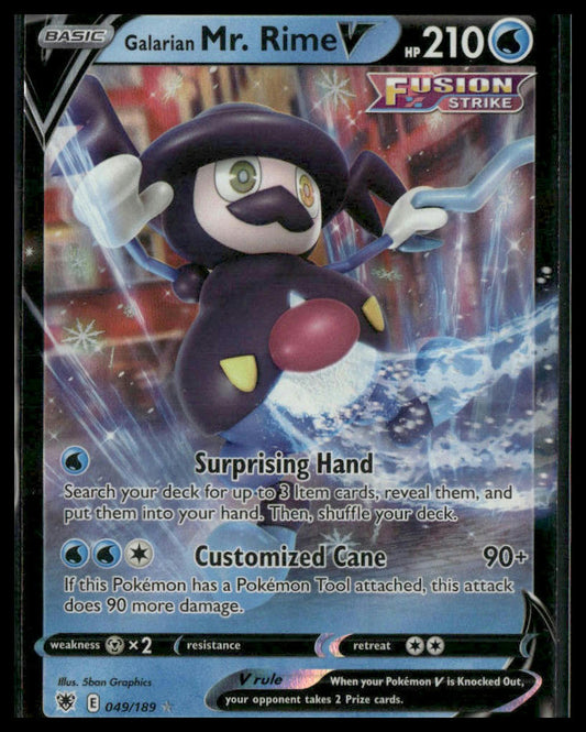 Galarian Mr. Rime V #049/189 Astral Radiance NM