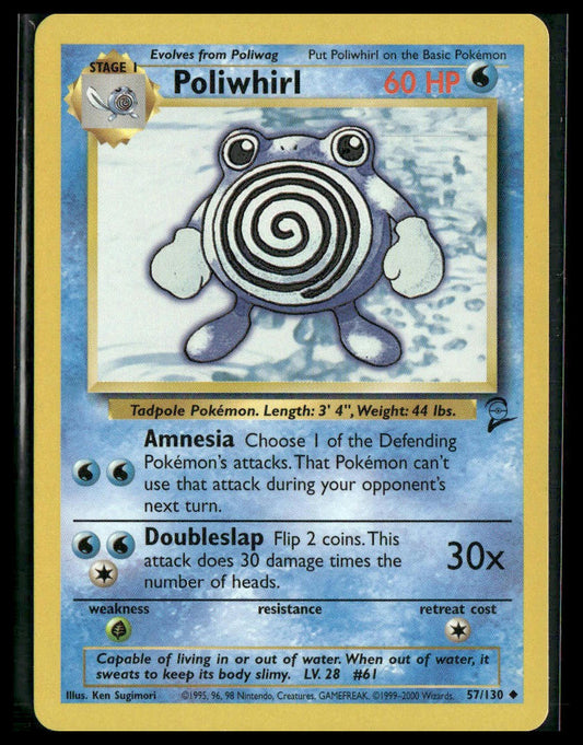 Poliwhirl #057/130 Base Set 2 LP