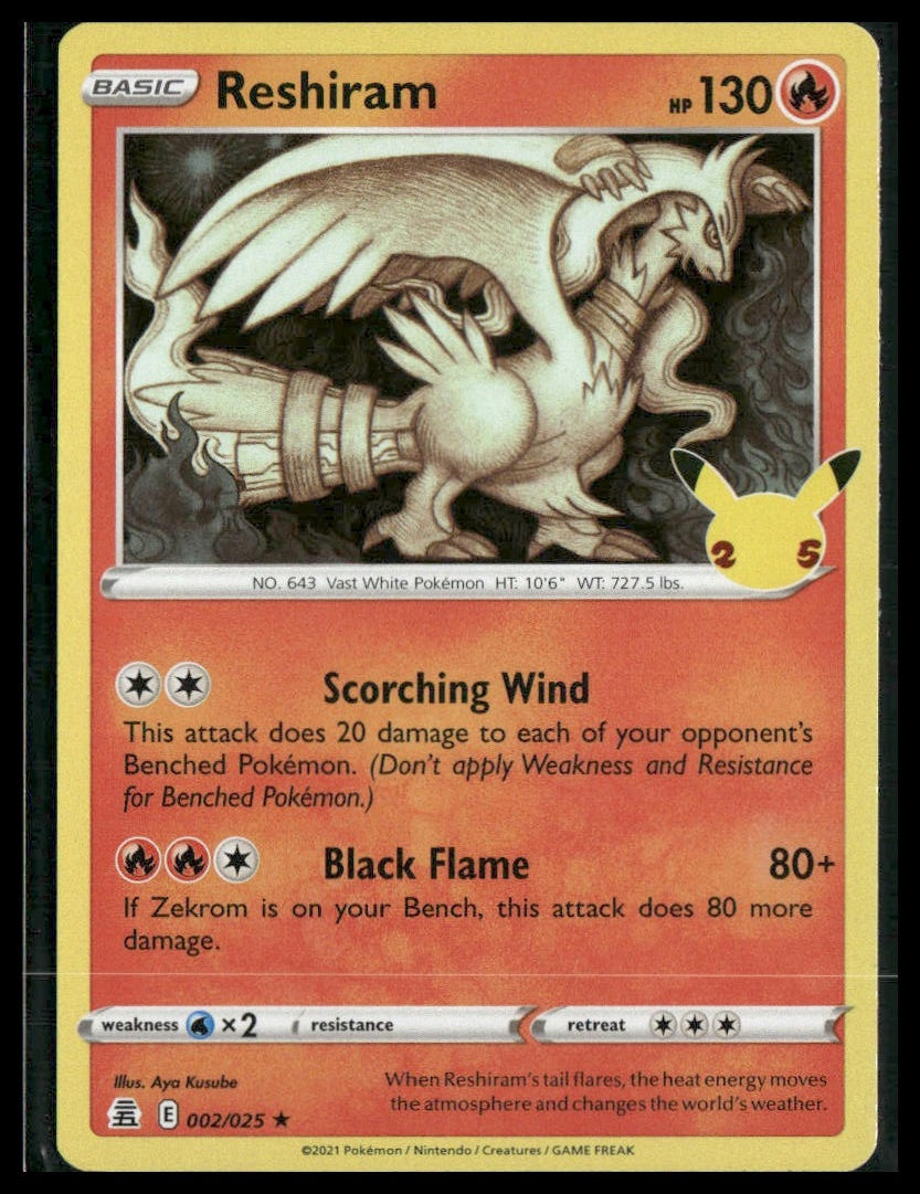Reshiram #002/025 Celebrations NM
