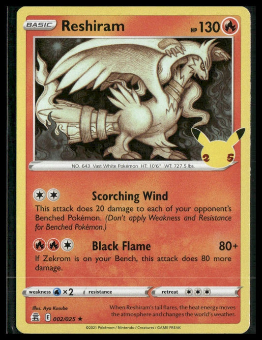 Reshiram #002/025 Celebrations NM