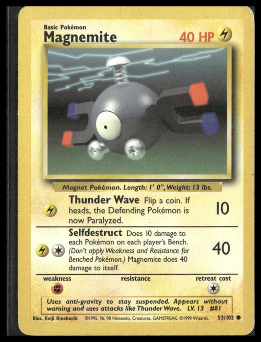 Magnemite #053/102 Base Set MP