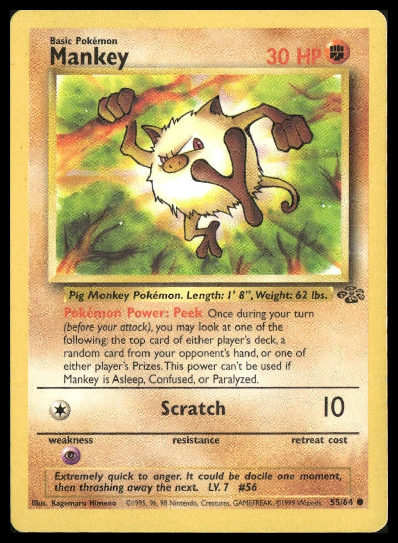 Mankey #55/64 Jungle LP/MP