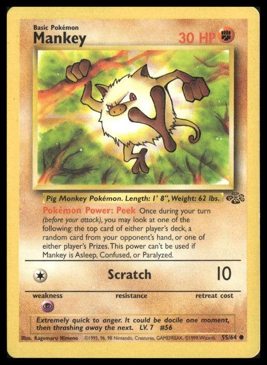 Mankey #55/64 Jungle LP/MP