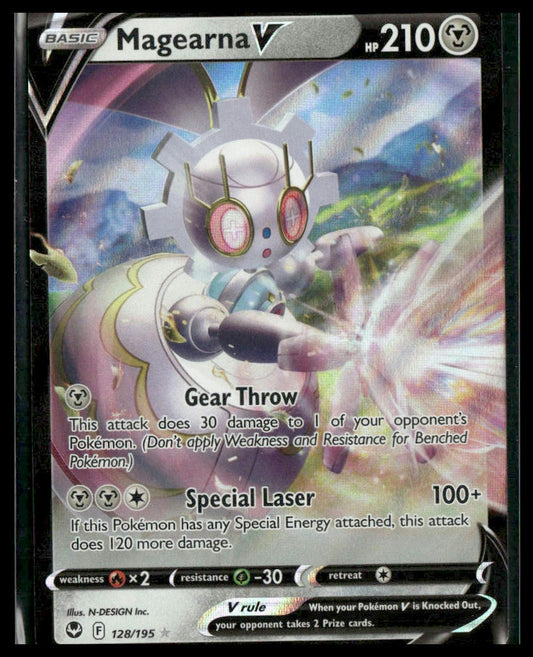 Magearna V #128/195 Silver Tempest NM
