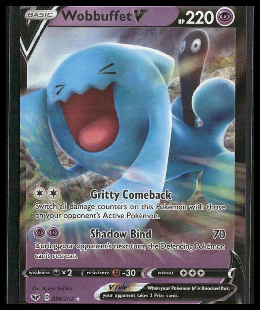 Wobbuffet V #086/202 Sword & Shield Base Set NM