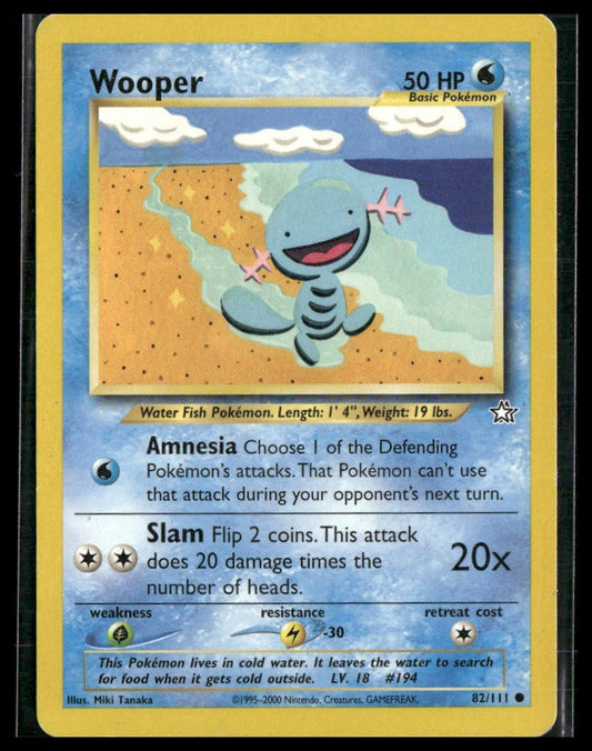 Wooper #082/111 Neo Genesis LP/MP