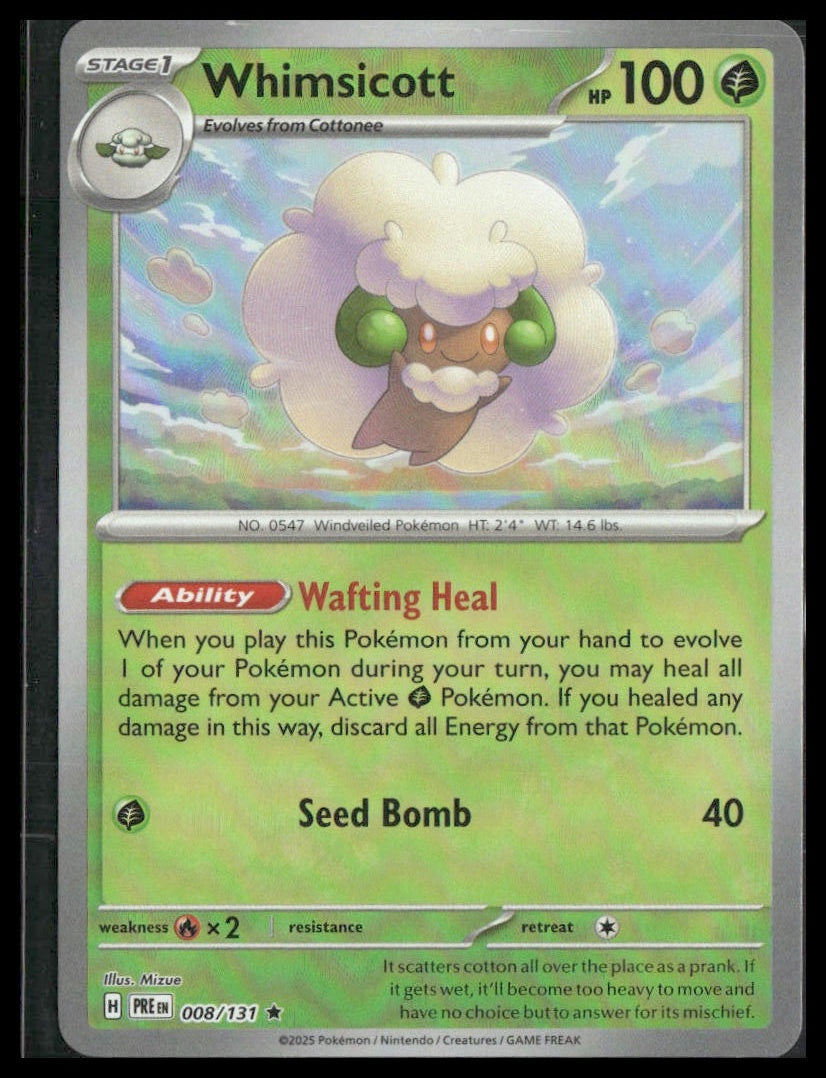 Whimsicott (Poke Ball) #008/131 Prismatic Evolutions NM