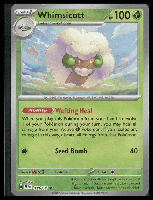 Whimsicott (Poke Ball) #008/131 Prismatic Evolutions NM