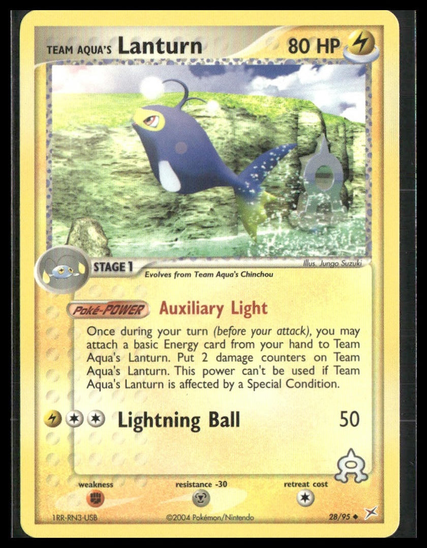 Team Aqua's Lanturn #28/95 Team Magma vs Team Aqua LP