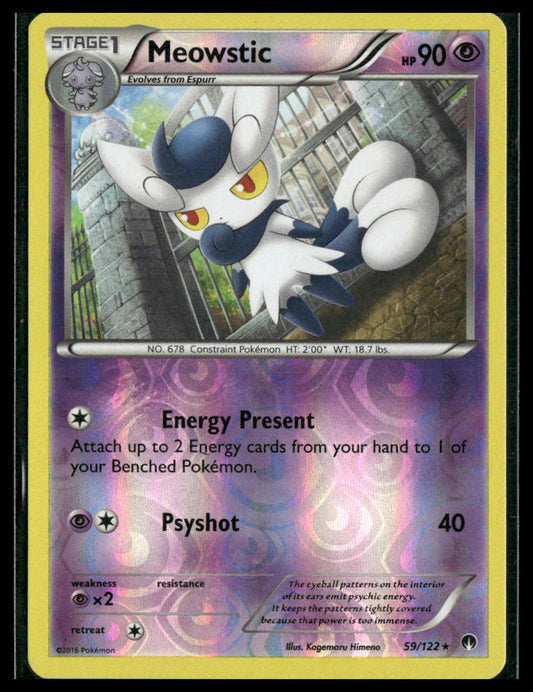 Meowstic #59/122 Reverse Holo BREAKpoint NM