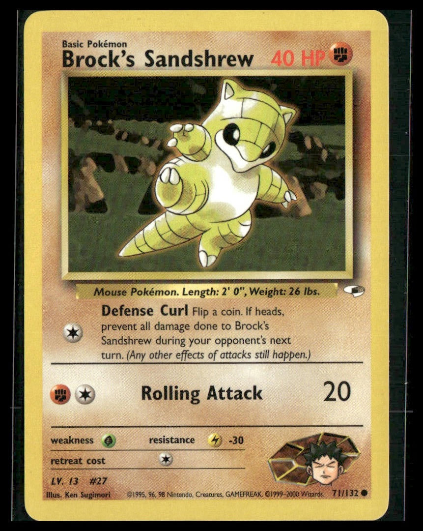 Brock's Sandshrew #071/132 Gym Heroes LP