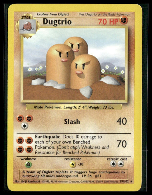 Dugtrio #019/102 Base Set LP