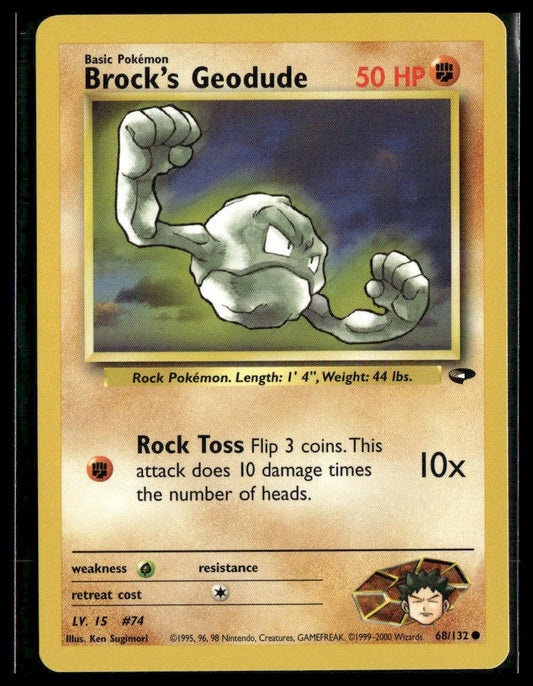 Brock's Geodude #068/132 Gym Challenge NM