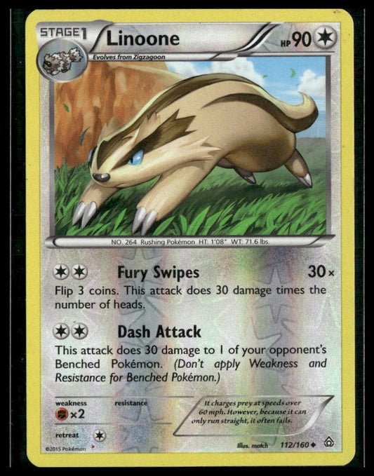Linoone #112/160 Reverse Holo XY - Primal Clash MP