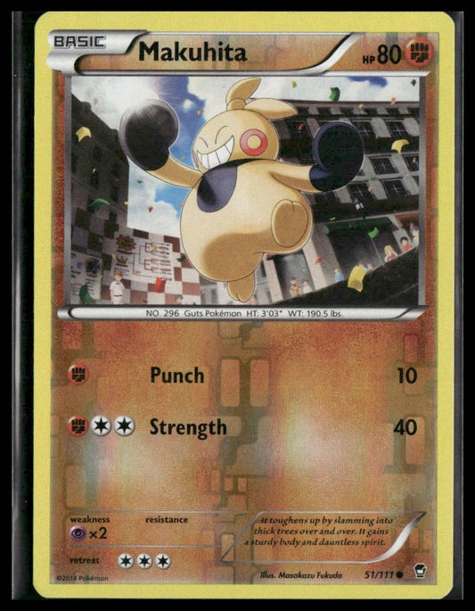 Makuhita #51/111 Reverse Holo XY - Furious Fists LP