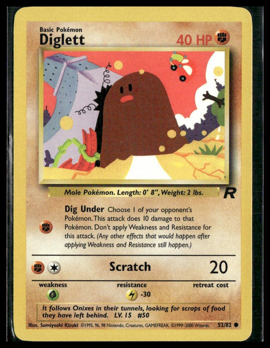 Diglett #52/82 Team Rocket LP