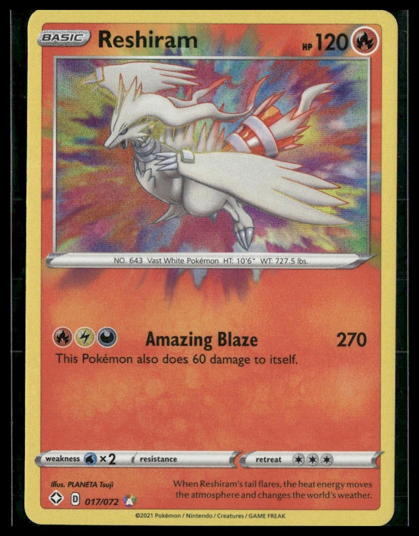 Reshiram #017/072 Amazing Rare Shining Fates NM
