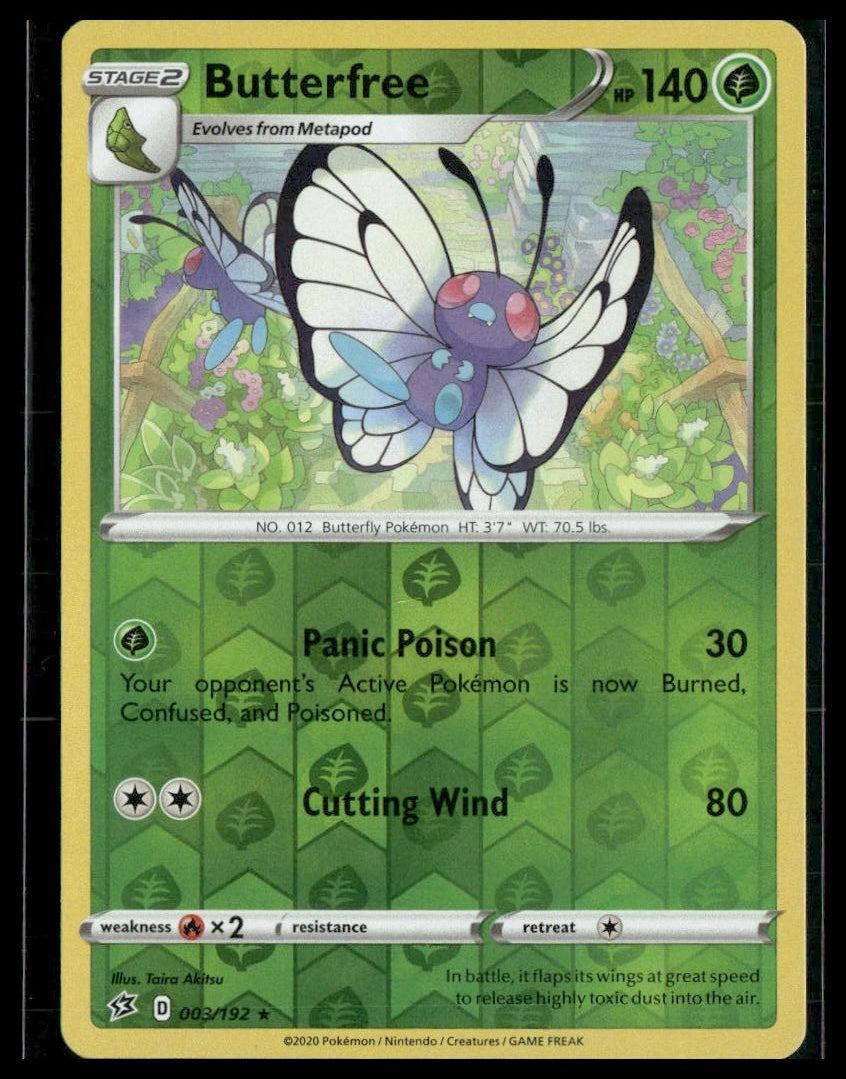 Butterfree #003/192 Reverse Holo Rebel Clash VLP