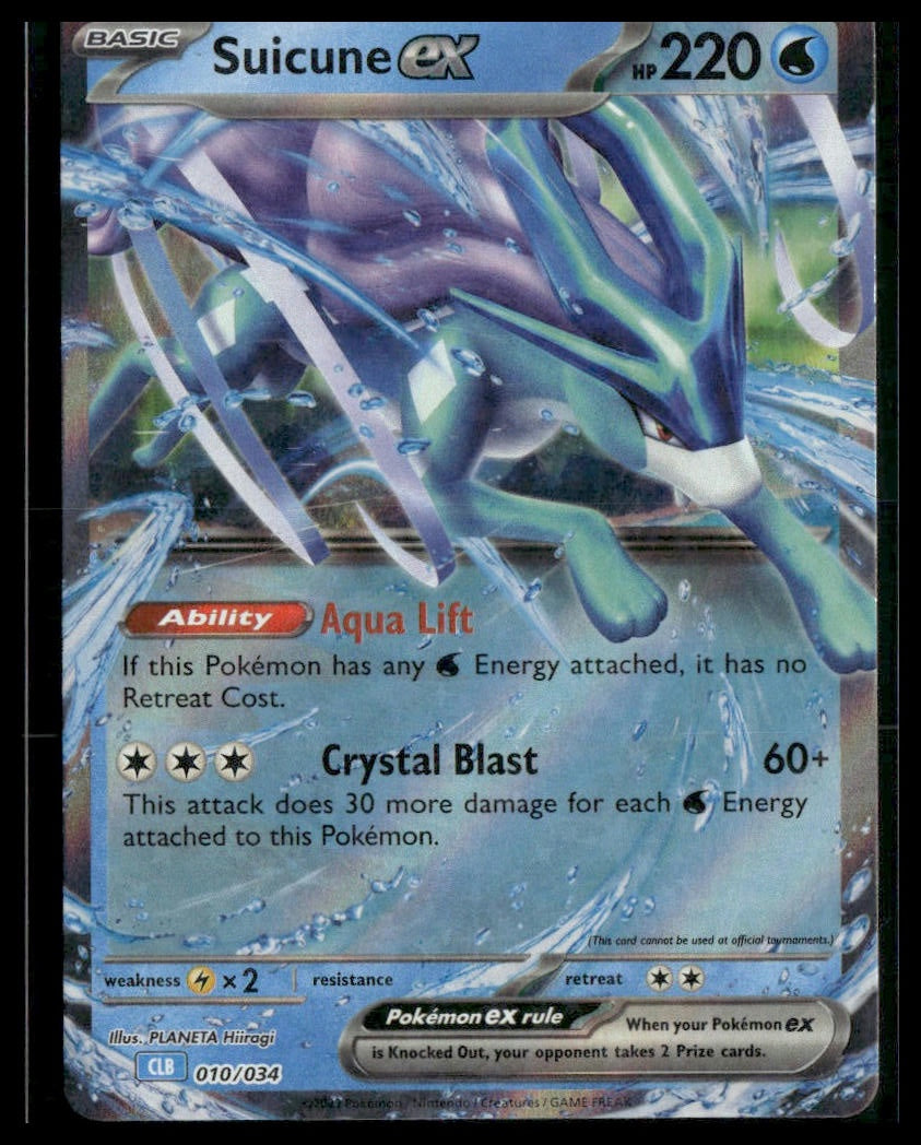 Suicune ex #10/34 Trading Card Game Classic NM