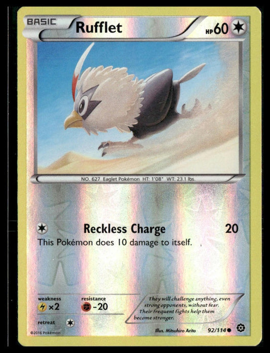 Rufflet #92/114 Reverse Holo XY - Steam Siege NM