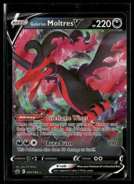Galarian Moltres V #097/198 Chilling Reign NM