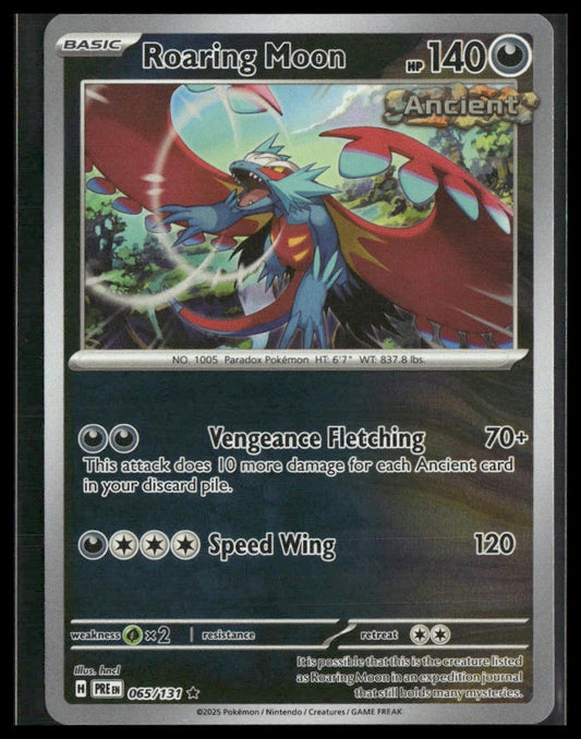 Roaring Moon #065/131 Reverse Holo Prismatic Evolutions NM