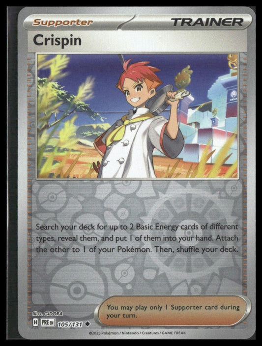 Crispin #105/131 Reverse Holo Prismatic Evolutions NM
