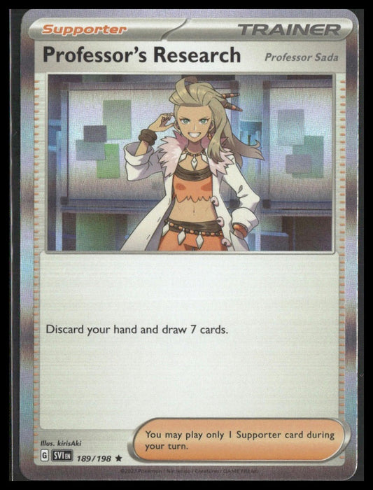 Professor's Research #189/198 Scarlet & Violet Base Set NM