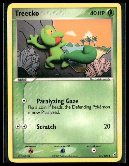 Treecko #67/100 Crystal Guardians NM
