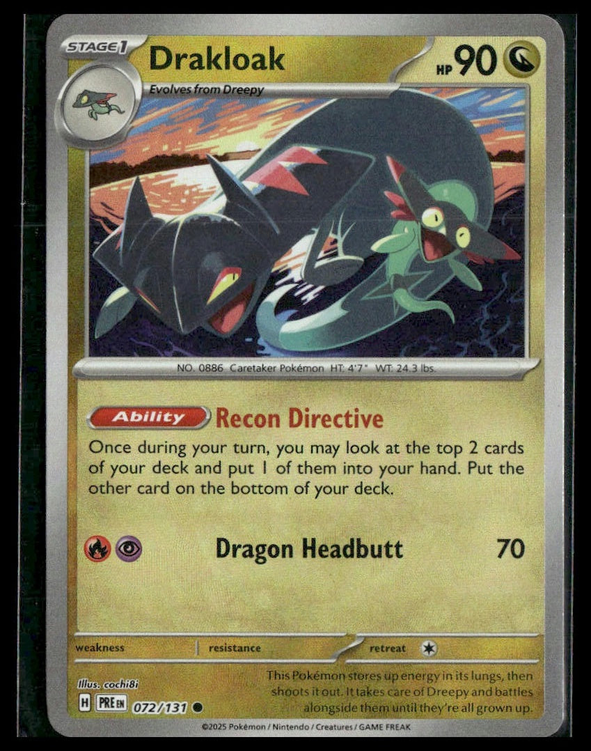 Drakloak (Poke Ball Pattern) #072/131 Prismatic Evolutions NM