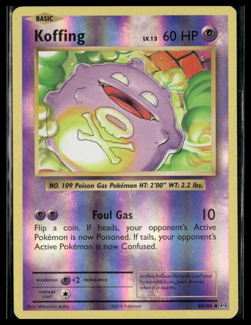 Koffing #50/108 Reverse Holo Evolutions MP