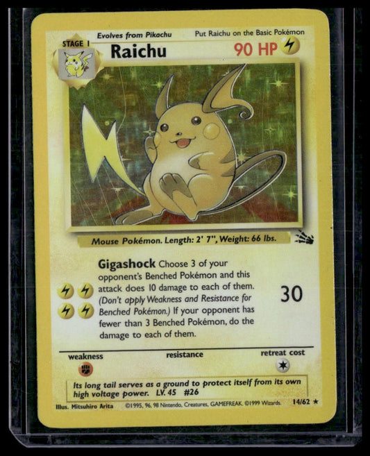 Raichu #14/62 Fossil MP