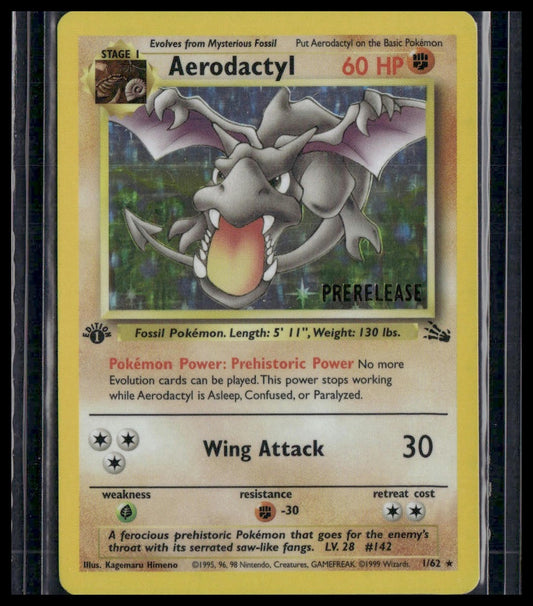 Aerodactyl (Prerelease) #01/62 WoTC Promo LP