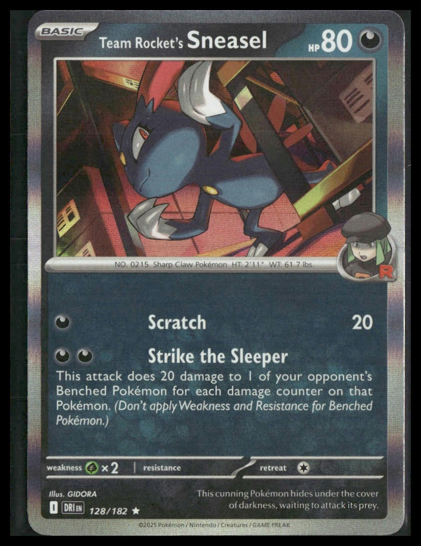 Team Rocket's Sneasel #128/182 Destined Rivals NM