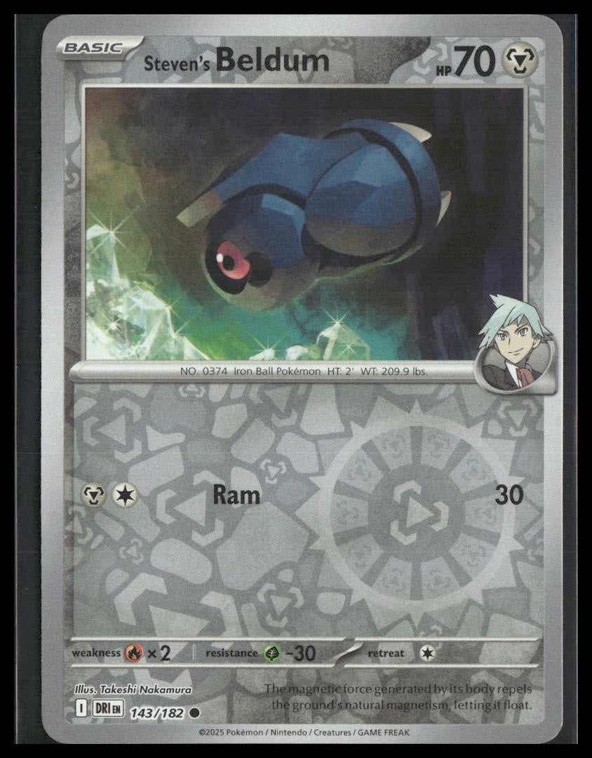 Steven's Beldum #143/182 Reverse Holo Destined Rivals NM